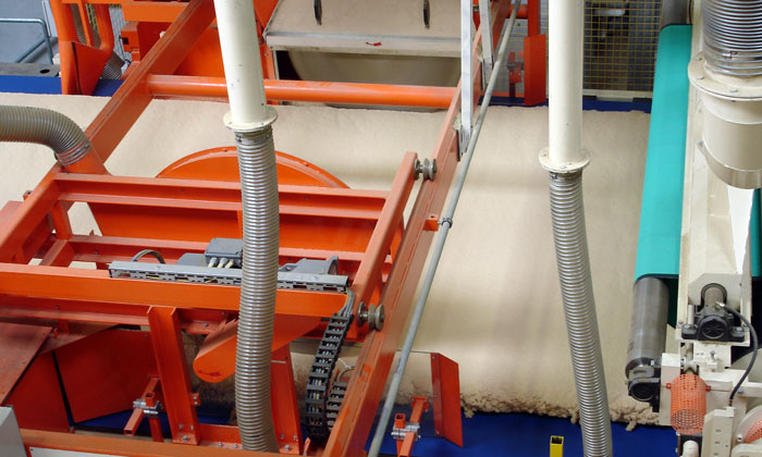 material prepared for pressing